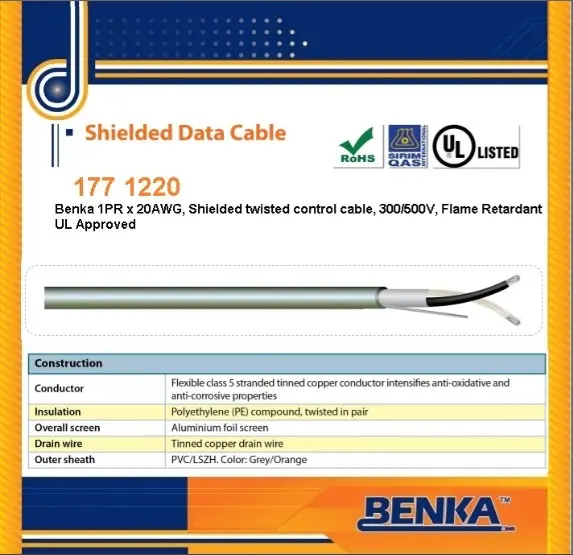 Bảng thông số kỹ thuật từ catalogue Benka